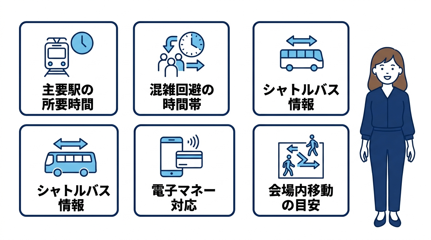 各会場へのおすすめアクセス方法