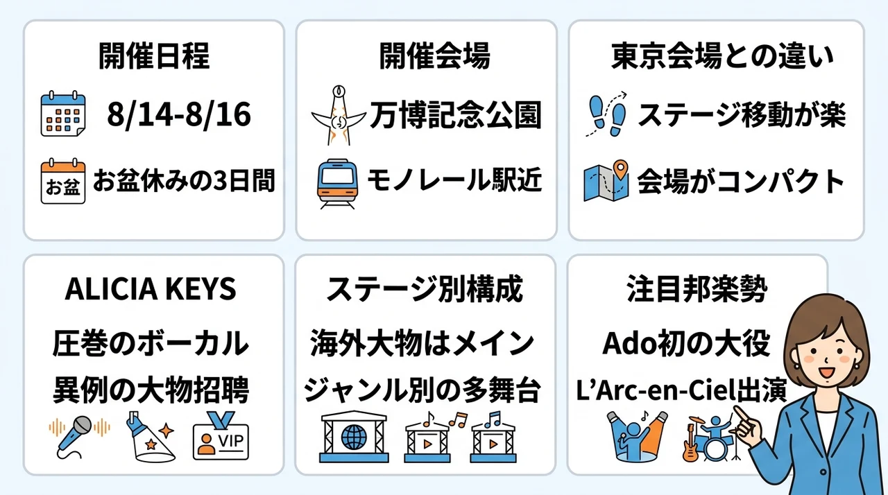 2025年サマーソニック大阪の開催概要と出演者
