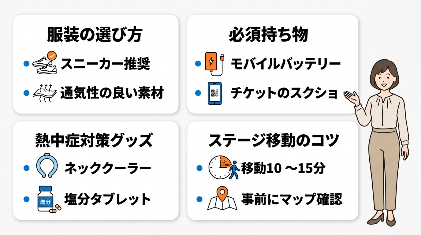 サマーソニック当日の持ち物と熱中症対策