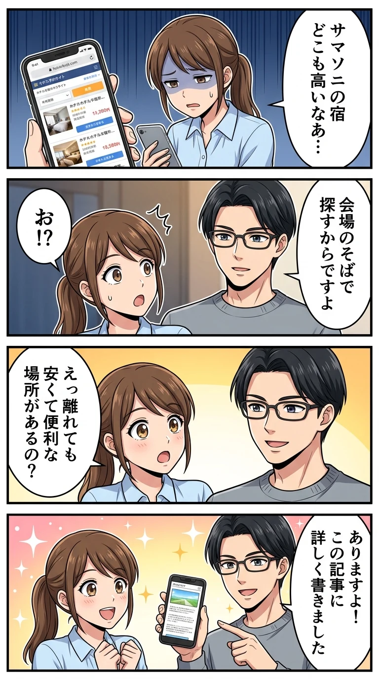 サマーソニック 遠征 ホテル 安い