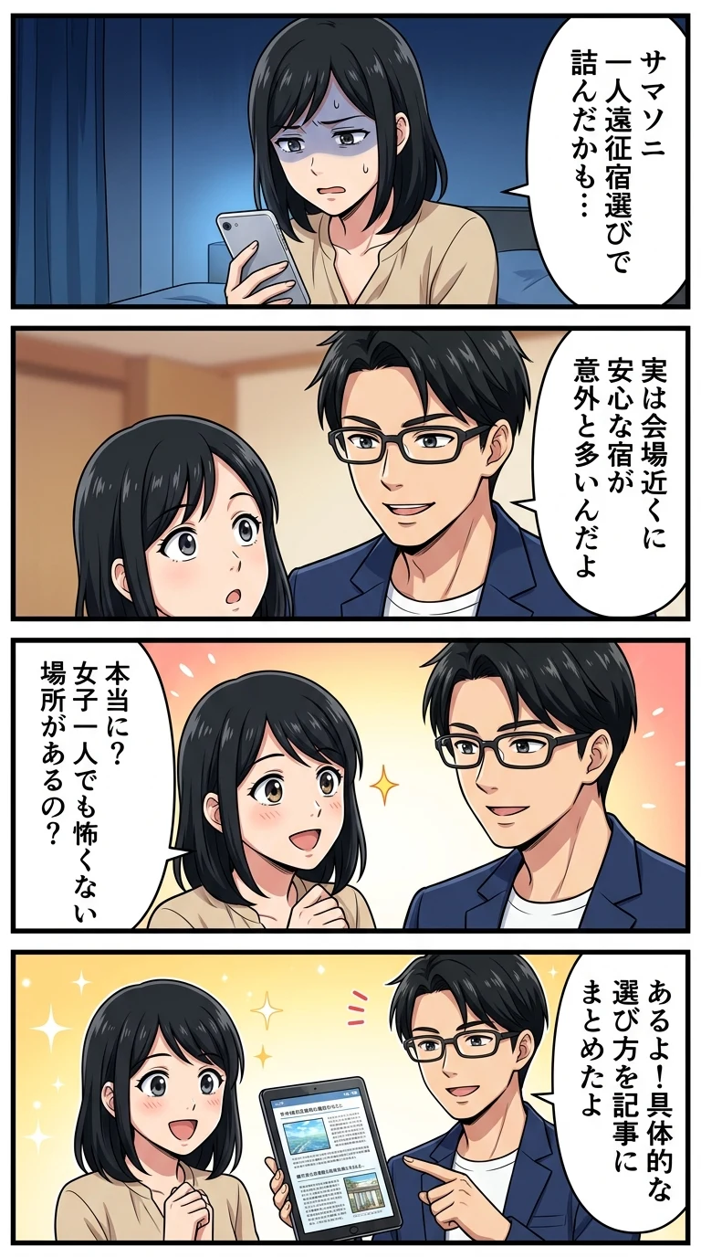 サマーソニック 遠征 ホテル 一人