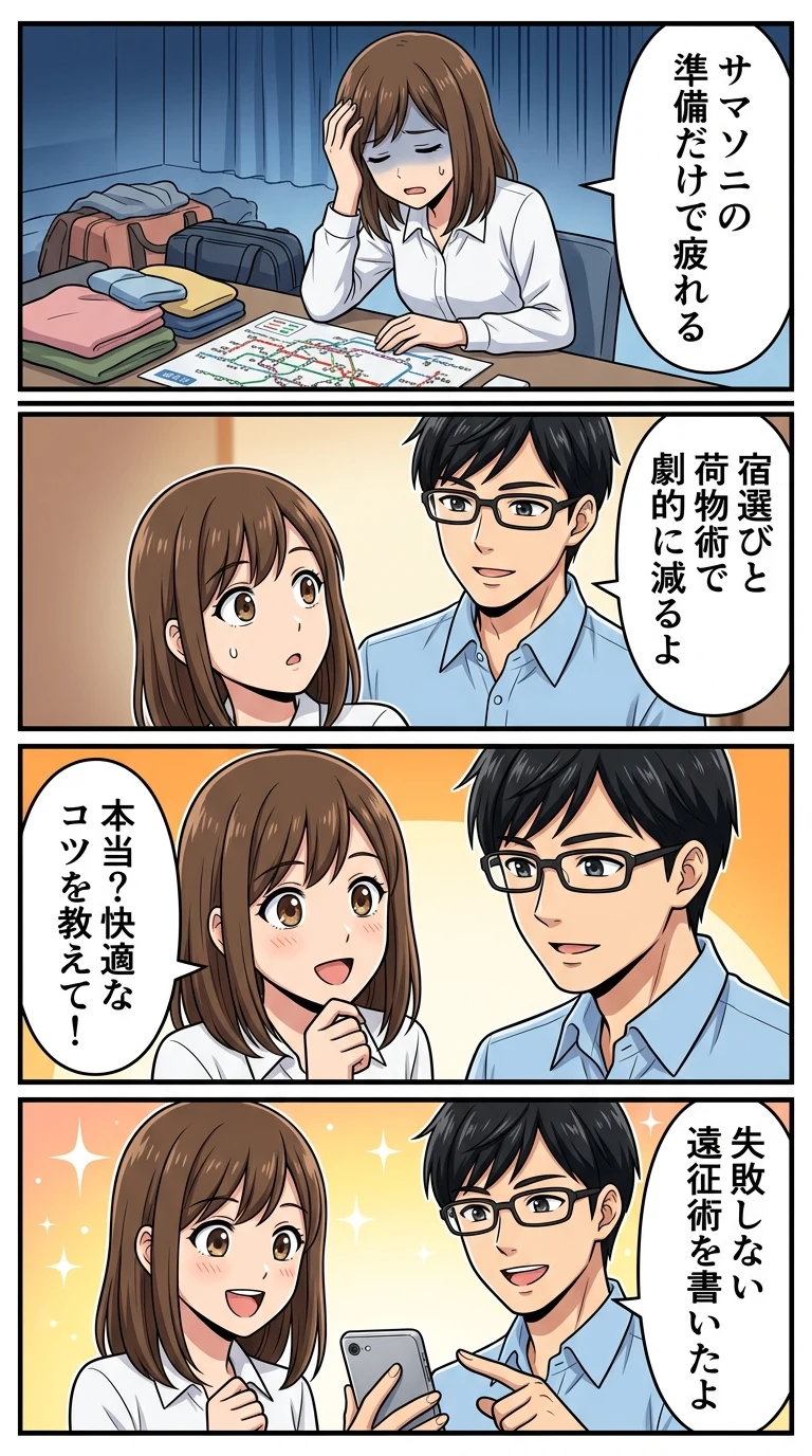 サマーソニック 遠征 荷物 ホテル