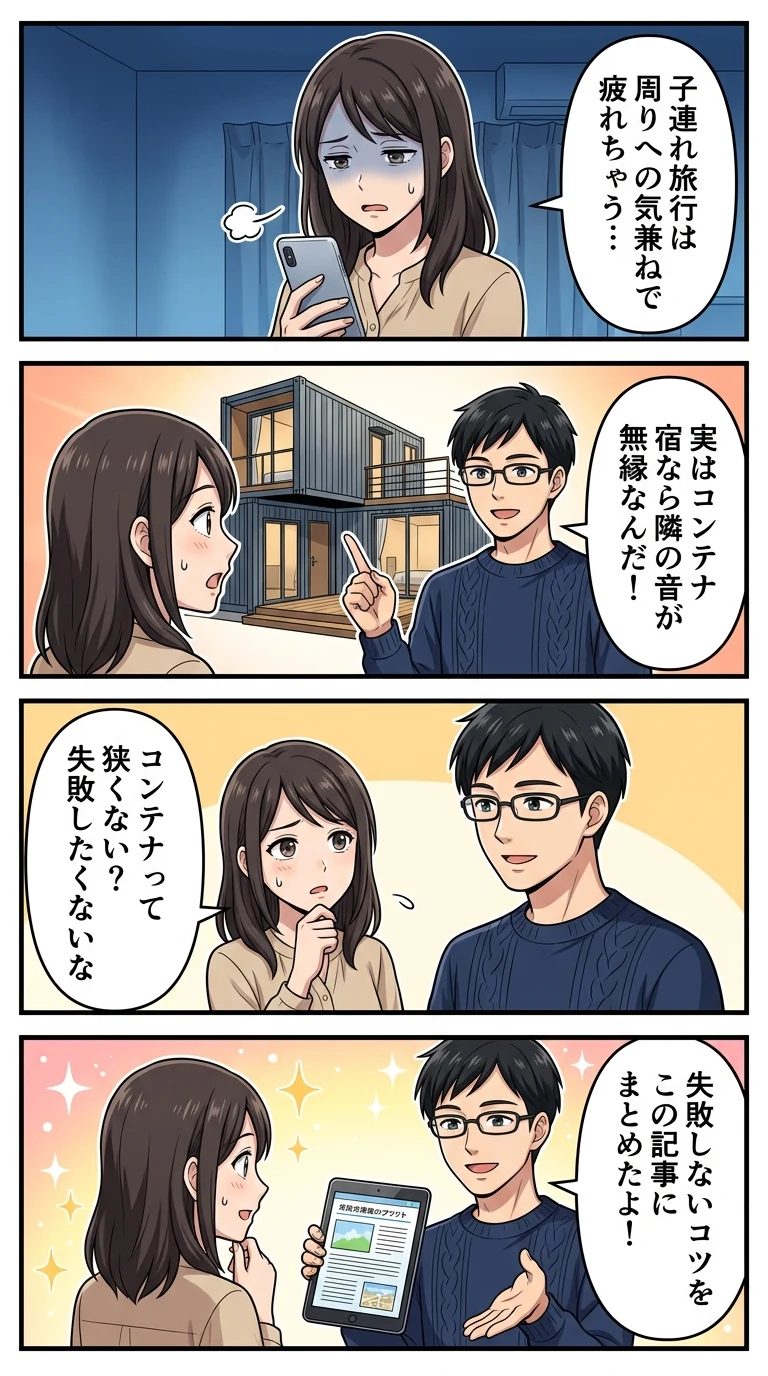 コンテナ ホテル 子連れ