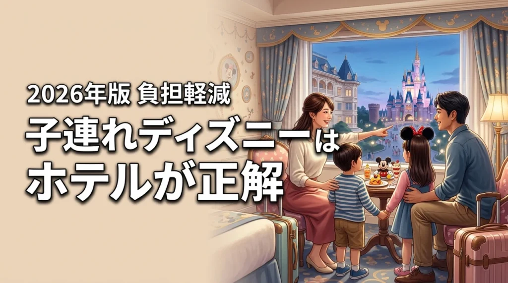 子連れディズニーランドはホテルが正解！負担を減らす過ごし方と注意点を詳しく紹介