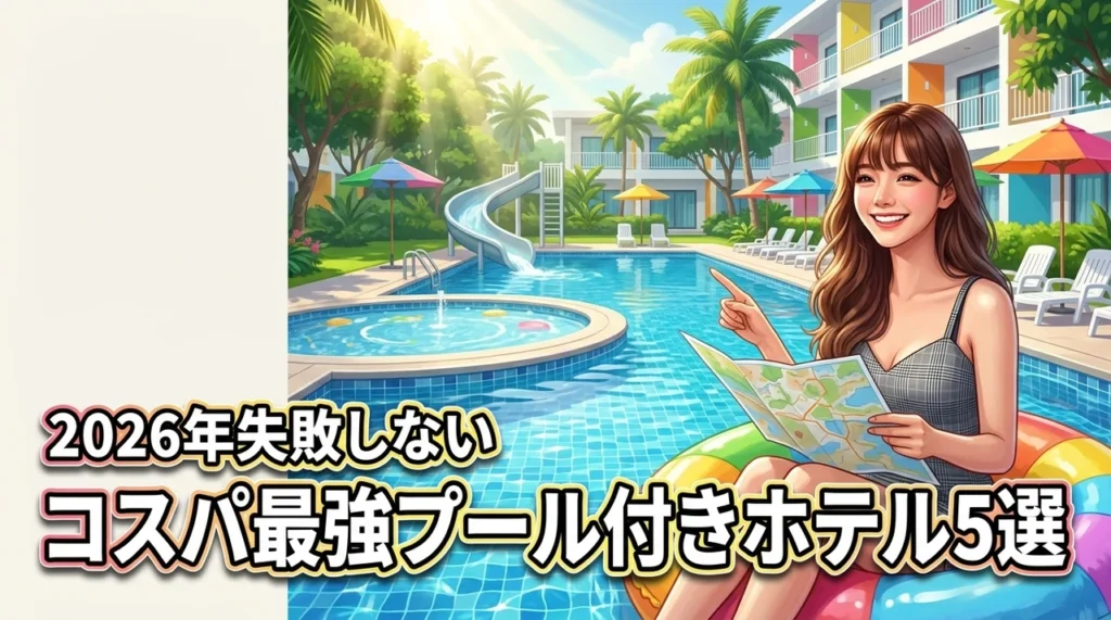 【コスパ最強】プール付きホテルで子連れに安い宿5選！失敗しない選び方