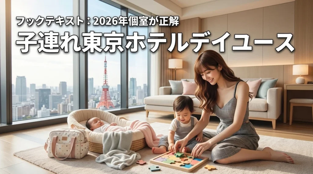 子連れなら東京のホテルでデイユースが正解！おむつ替えや昼寝も安心の個室空間