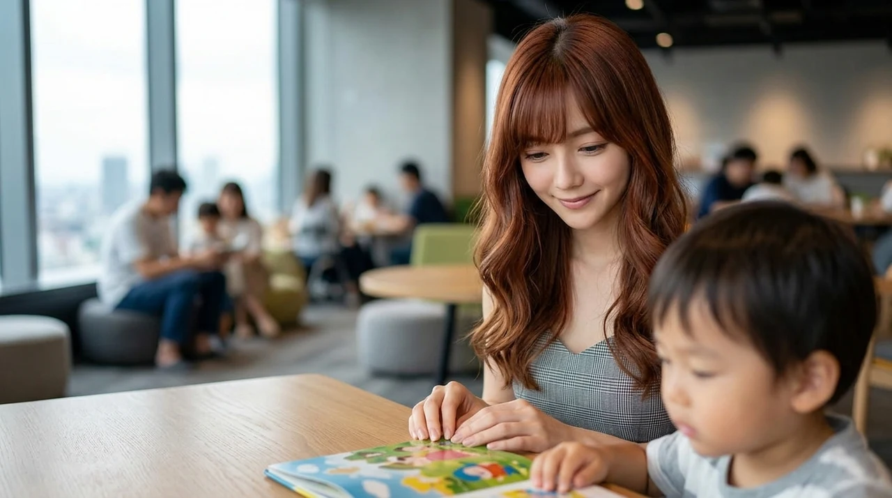 SKY PLAZA IBASHOを子連れで利用する5つのメリットをイメージした写真風の画像