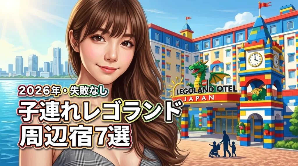 レゴランド周辺で子連れにおすすめのホテル7選！失敗しない選び方をブログで紹介（記事のアイキャッチ画像）