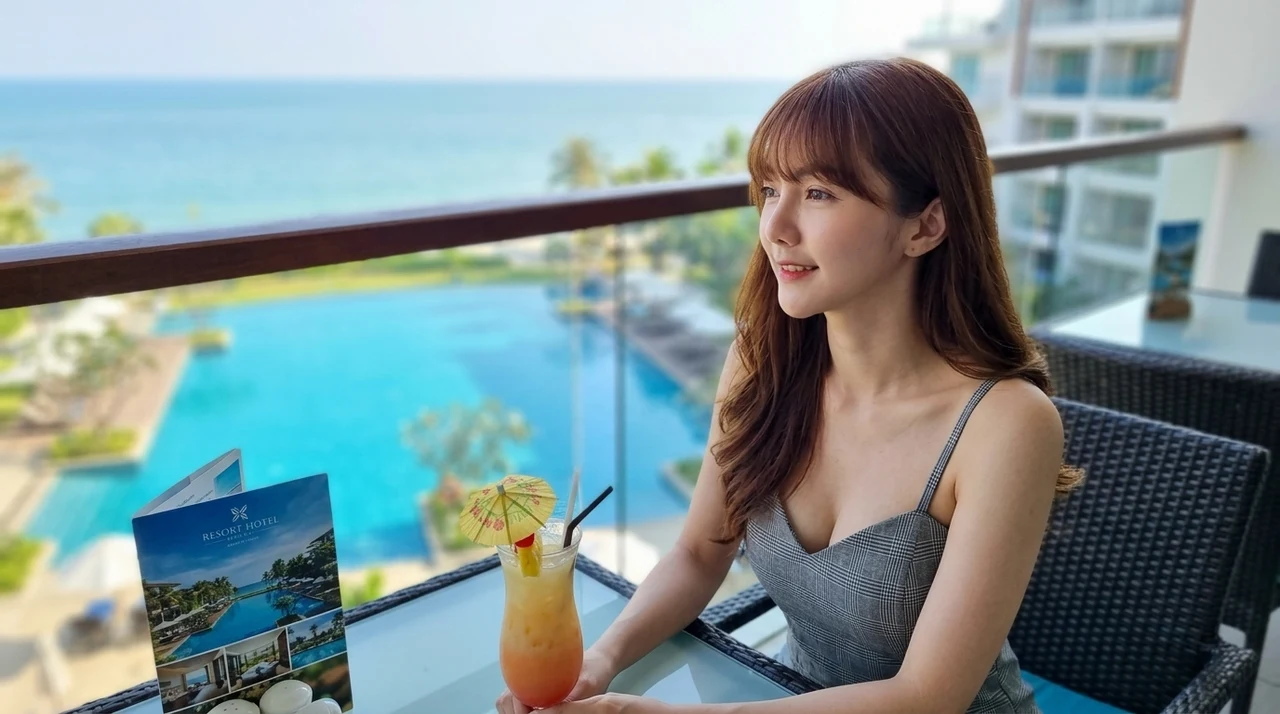 家族旅行でリゾートホテルに宿泊する5つのメリットをイメージした写真風の画像