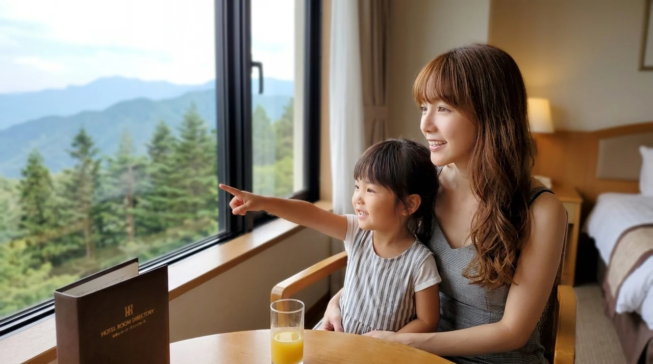 六甲山周辺で子連れ旅行におすすめのホテル5選をイメージした写真風の画像