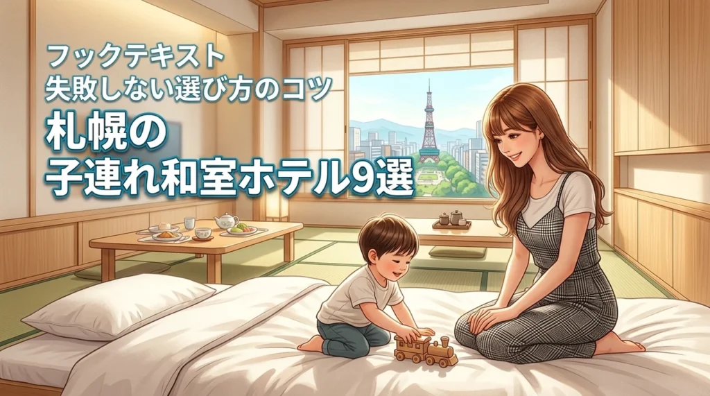 札幌で子連れにおすすめの和室があるホテル9選！失敗しない選び方のコツを紹介（記事のアイキャッチ画像）
