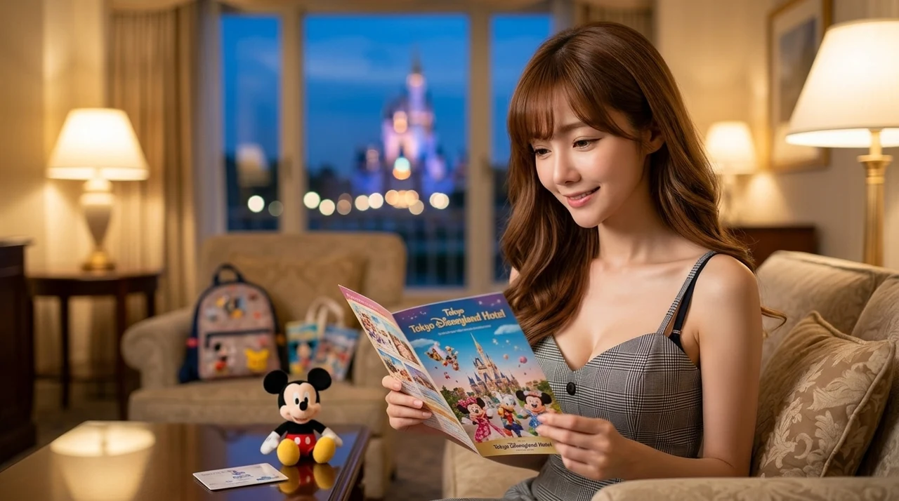 子連れディズニーランド旅行におすすめのホテル7選をイメージした写真風の画像