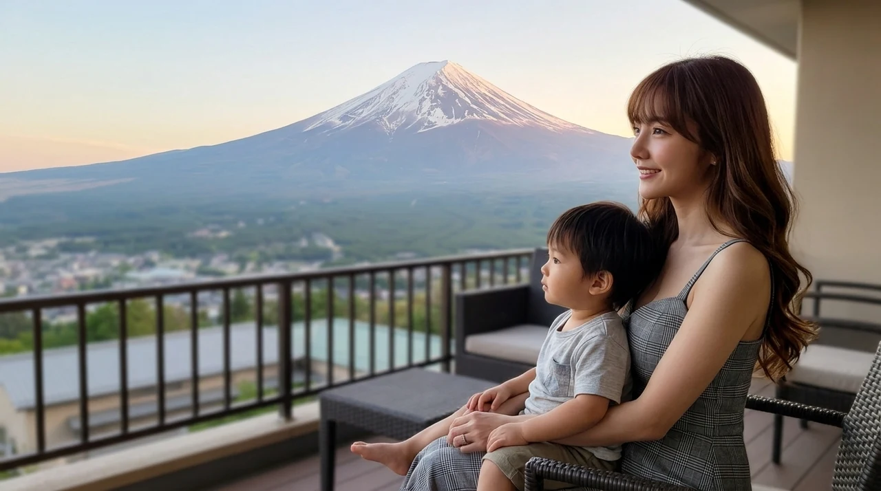富士山が見える子連れホテルおすすめ7選をイメージした写真風の画像