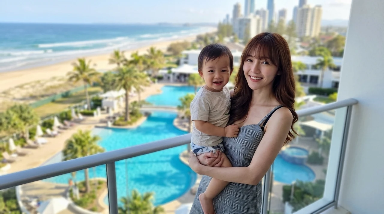ゴールドコーストで子連れにおすすめのホテル5選をイメージした写真風の画像