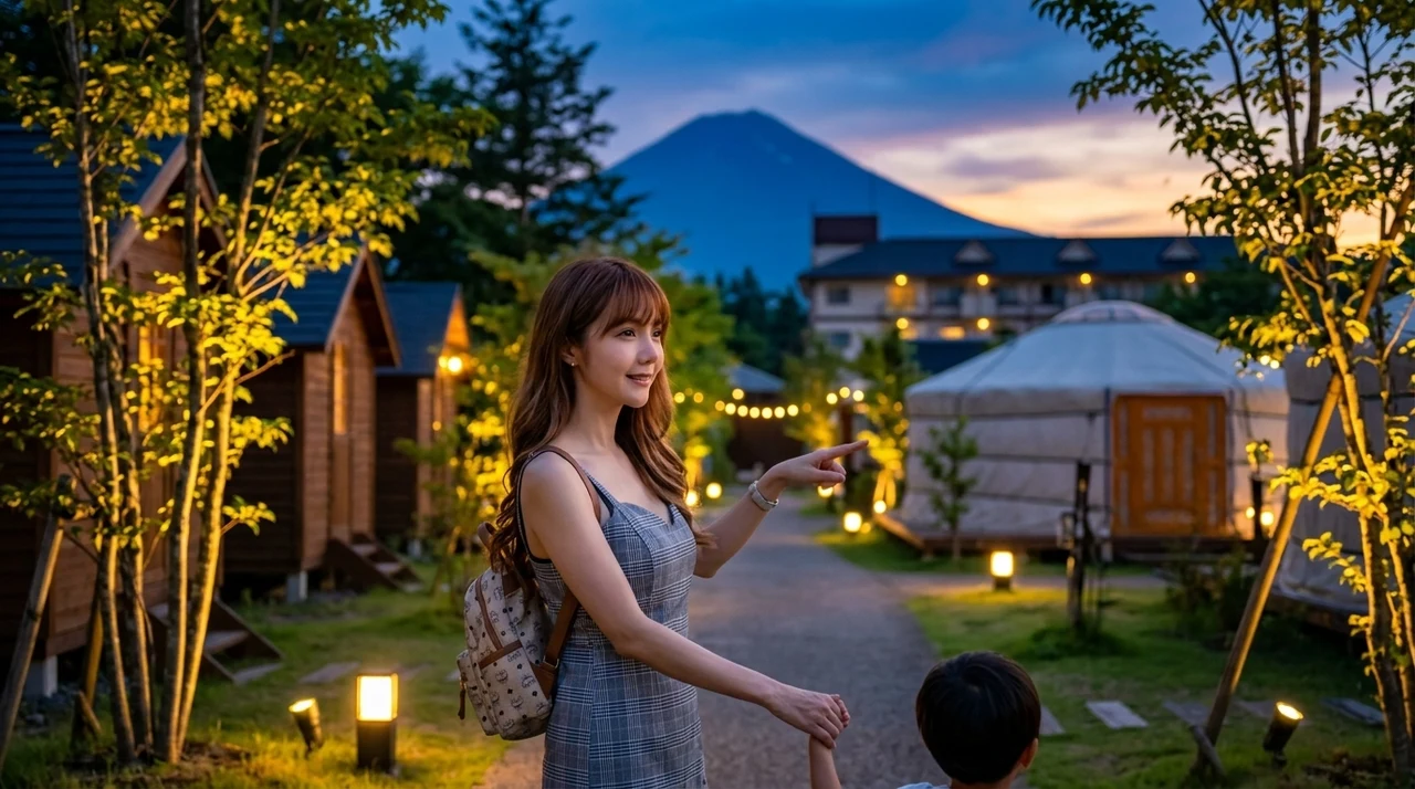 御殿場のホテル「時之栖」を子連れで楽しむ宿泊棟の選び方をイメージした写真風の画像