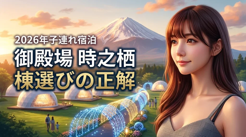 御殿場の子連れに人気のホテル時之栖、どの棟に泊まるべき？予約前の注意点も紹介（記事のアイキャッチ画像）