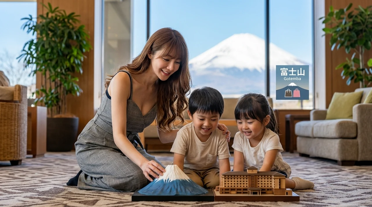 御殿場アウトレット周辺の子連れにおすすめなホテル7選をイメージした写真風の画像